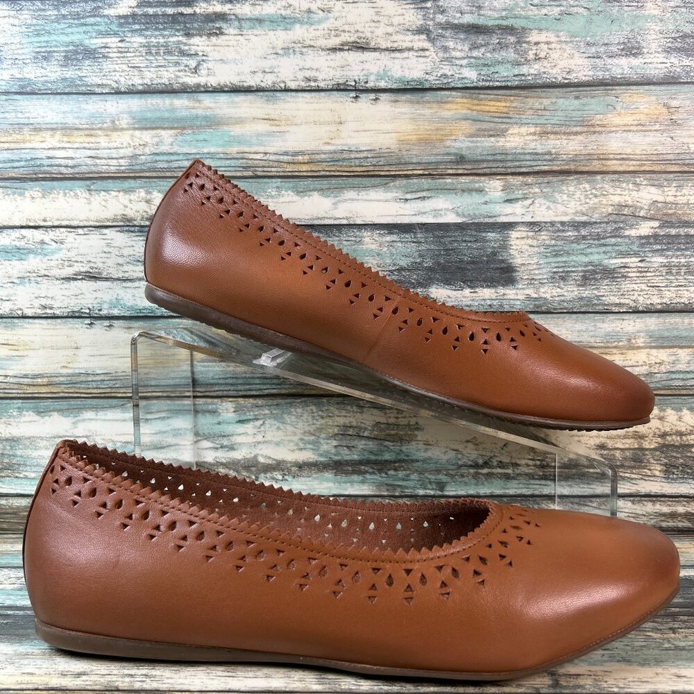 Softwalk Loafers Womens Size 10N Selma Brown Leather Round Toe Comfort Flat Shoe